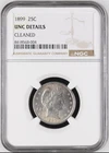 1899 25c Philadelphia Mint Silver Barber Quarter NGC UNC Details