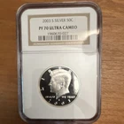 2003 S Silver Kennedy Half Dollar Proof NGC PF 70 Ultra Cameo Uncirculated