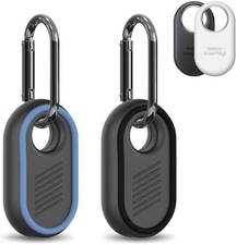 2 Pack Compatible for Samsung Galaxy SmartTag2 Case, 2 Pack Black Blue