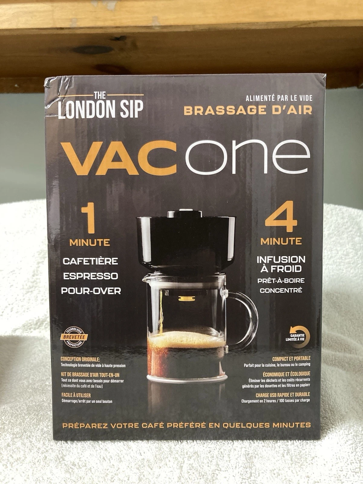 The London Sip VacOne NEW, Air Brewer, Vacuum Coffeemaker Pour-over, espresso