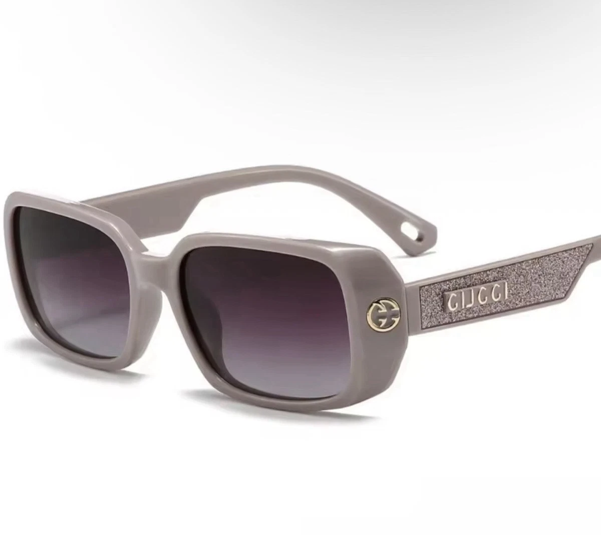 Authentic New Gucci GG0326S 004 glitter frame purple lens Sunglasses 52-21-145 Gucci-Oversized-Ladies-  main image 3