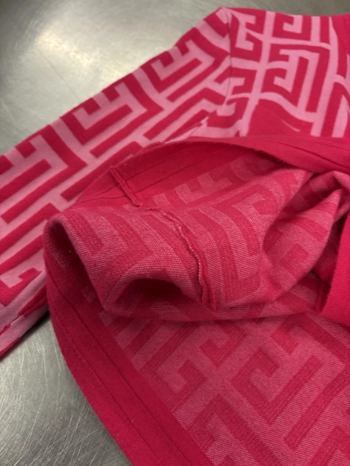 Balmain x Barbie Women's Cropped MonogramCardigan Jacquard Wool Blend Pink - Image 4 of 4