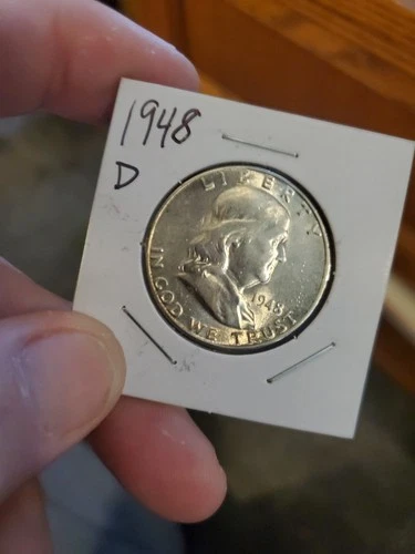 1948-D 50C Franklin Half Dollar BU 🇺🇸