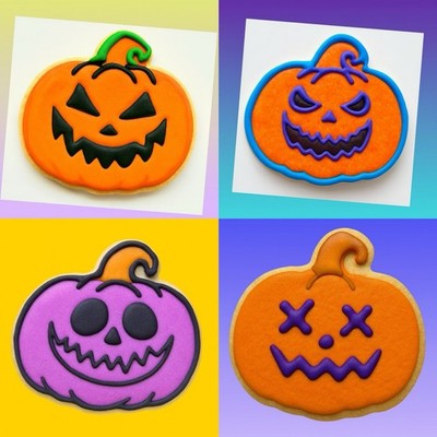 Kürbis Halloween 4er Set Ausstecher