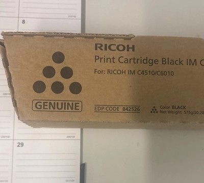 Ricoh Genuine Black Print Cartridge for IM C4510 MPN 842526 EDP CODE. SHIPS FREE