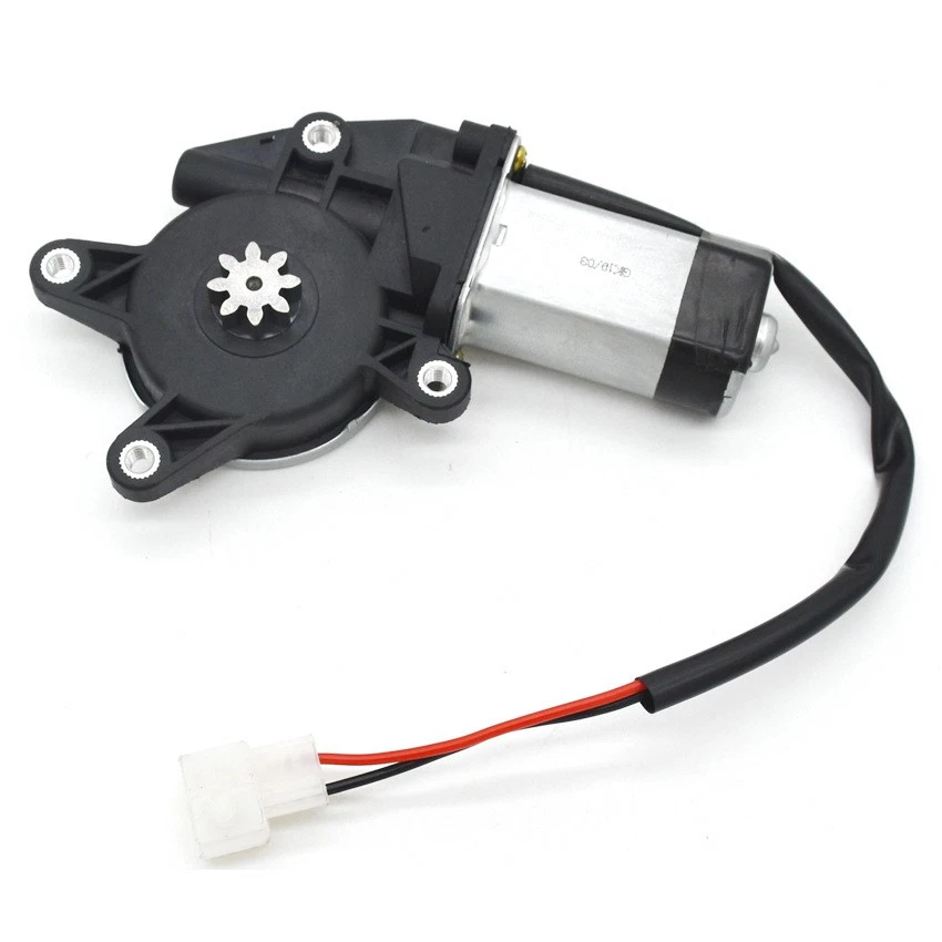 12V Electric Car Window Lifter Motor 4 Holes Flat Axis Left & Right Gear - Image 3 of 4