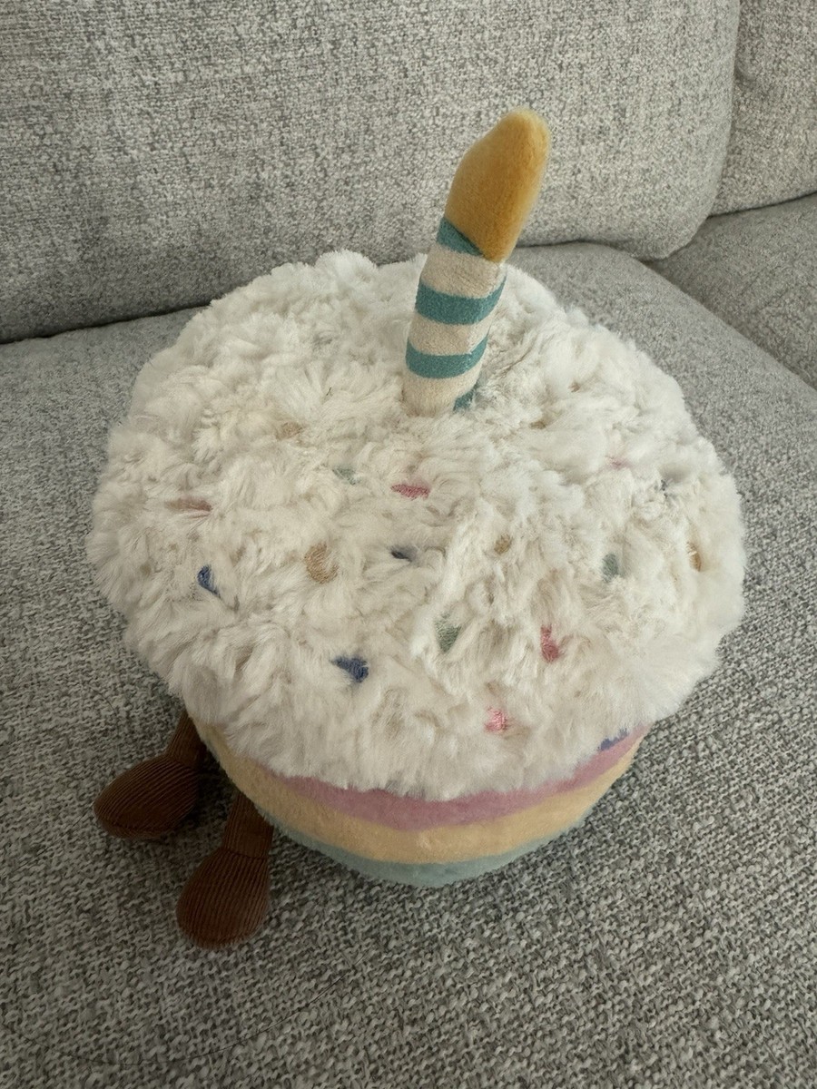 Authentic Jellycat Rainbow Birthday Cake Medium NWT 🇺🇸 SOLD OUT