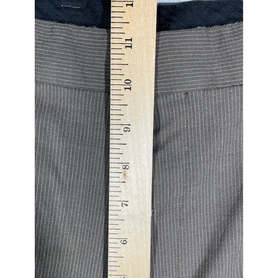 Vintage Tiger Woods Collection Golf Pant 40x32 Brown Stripes Performance Cuff - Image 4 of 4