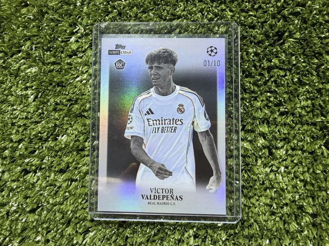 Victor Valdepenas 2025-26 Topps Simplicidad UCL Joyas RC Real Madrid Black /10