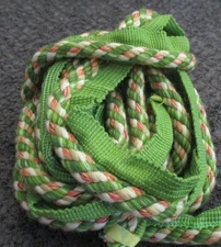 1.75 Continuous Lg. Green, Pink, Cream Twist Cord Rope Trim w/Lip Pipping Trim
