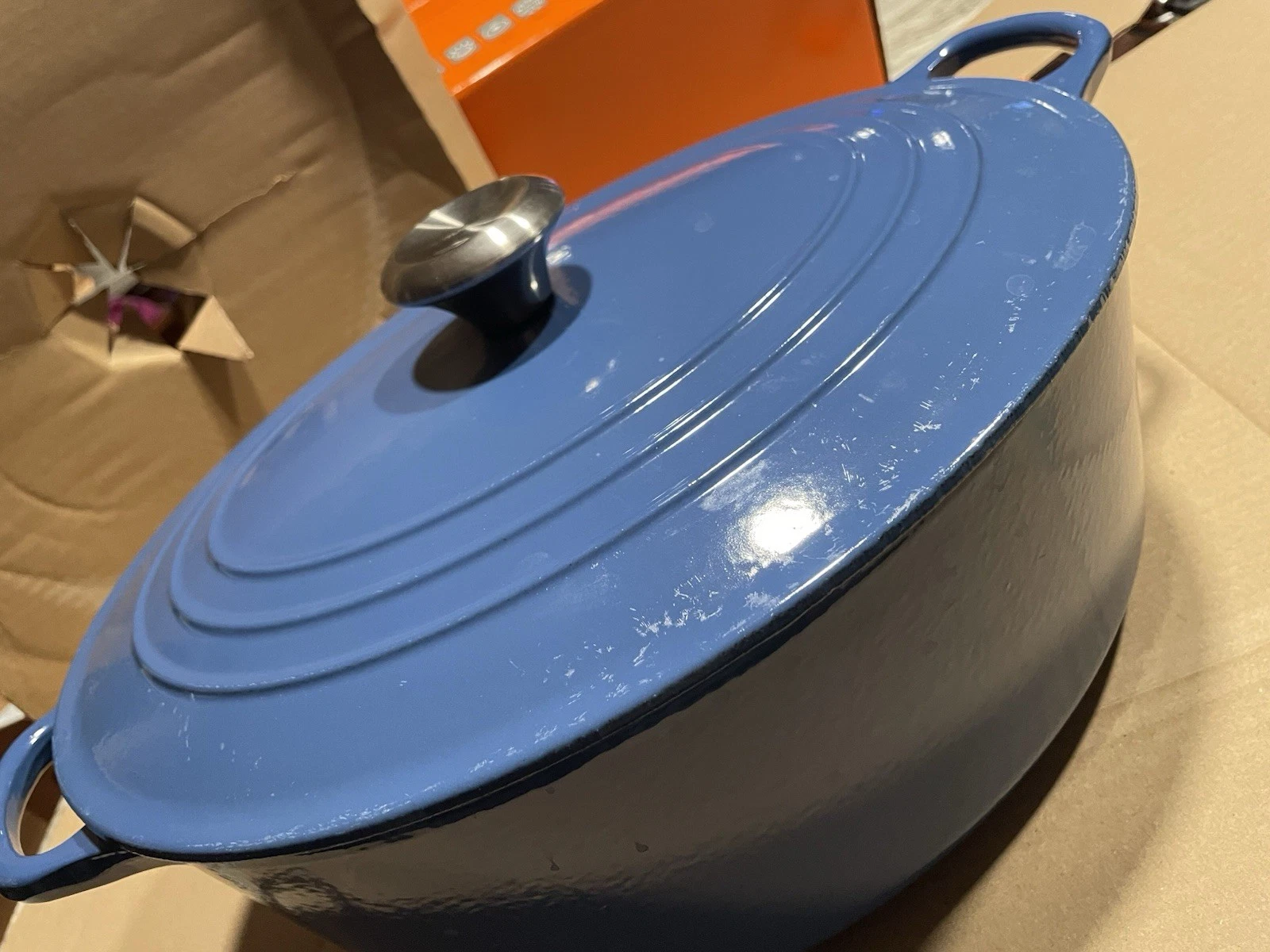 Le Creuset Signature Enameled Cast Iron Oval Dutch Oven, 8 Qt, Blue