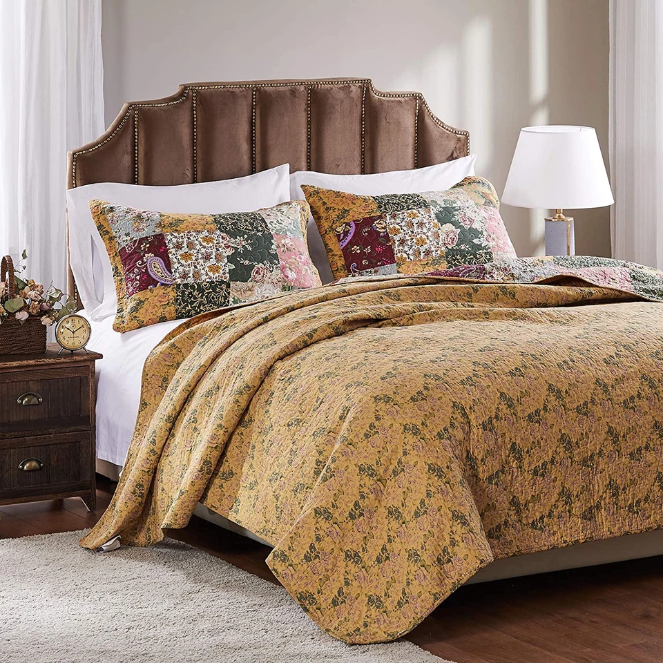 Greenland Home Antique Chic 100% Cotton Authentic Patchwork Quilt Set, Twin/Twin - Image 4 of 4