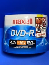 NEW Maxell DVD-R 50 Pack New 4.7GB 16X 120 Min Unopened