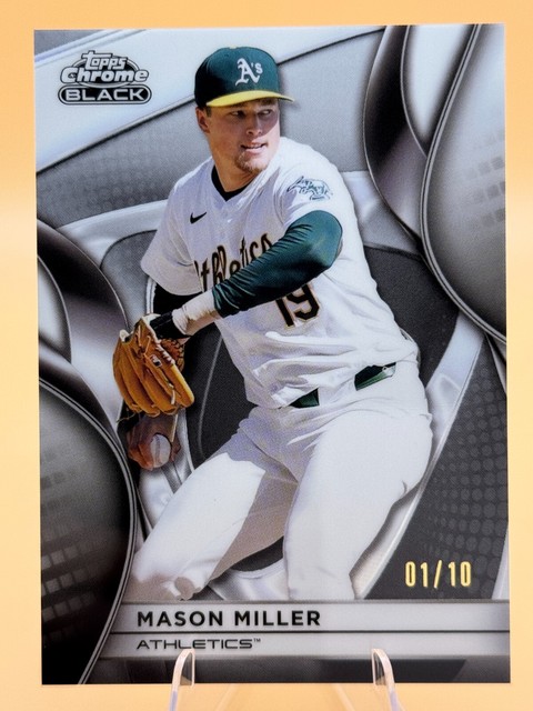 2025 Topps Chrome Black - Mason Miller #18 White Refractor /10 Athletics
