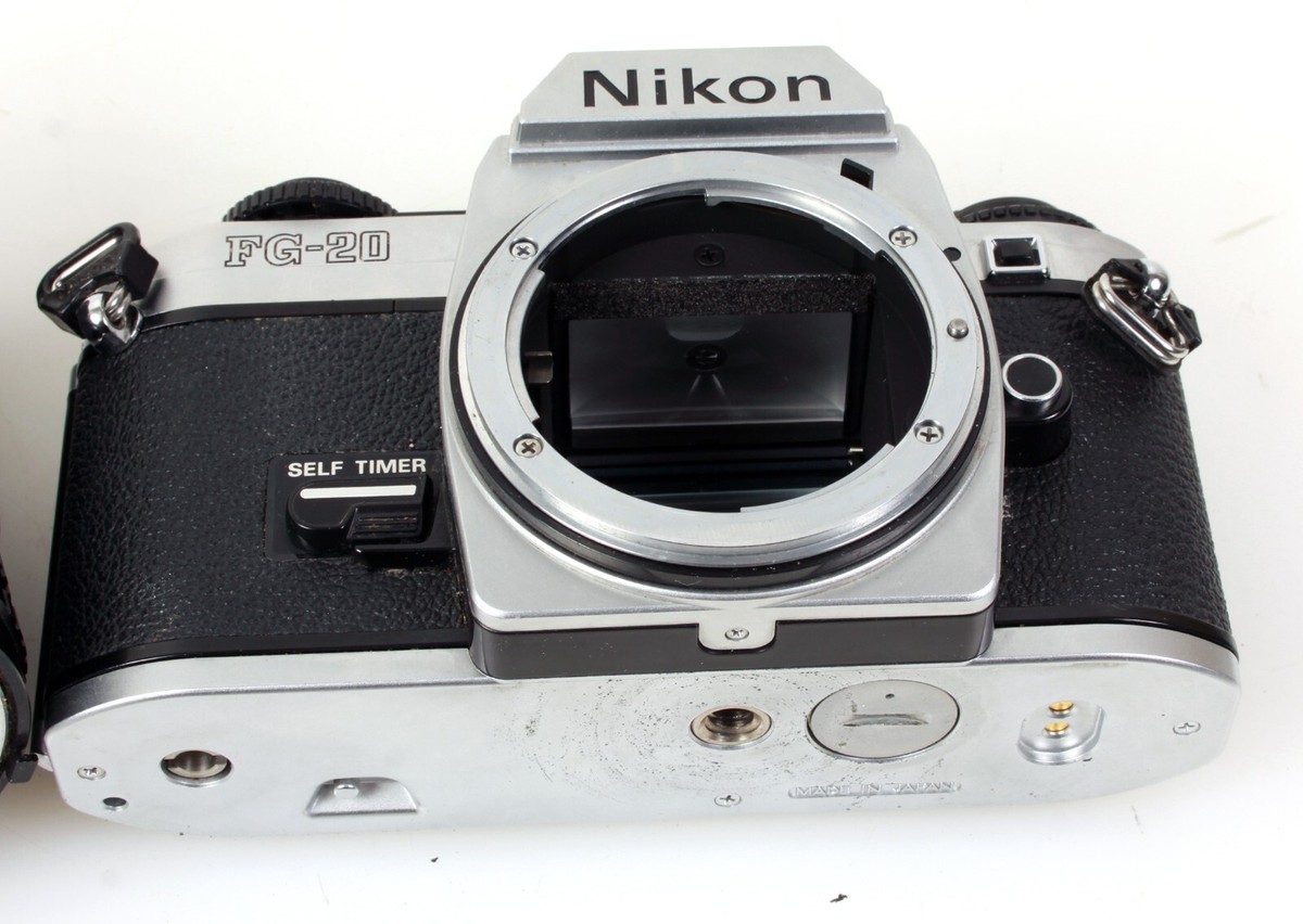 NIKON FG-20 FILM CAMERA w/ 35-140mm F3.8-5.3 ZOOM MACRO LENS