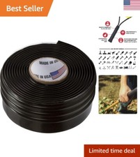 Multi-Purpose Silicone Rubber Grip Wrap - 1.7mm Thick, Small - Weather-Resistant