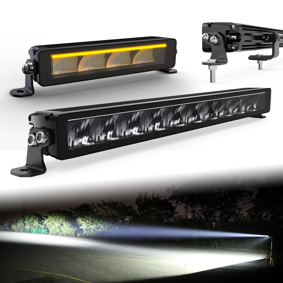 10" 22" 32" 42" 52" LED Light Bar AG W/Amber DRL Position Driving 4X4 SUV Truck - Image 2 of 4