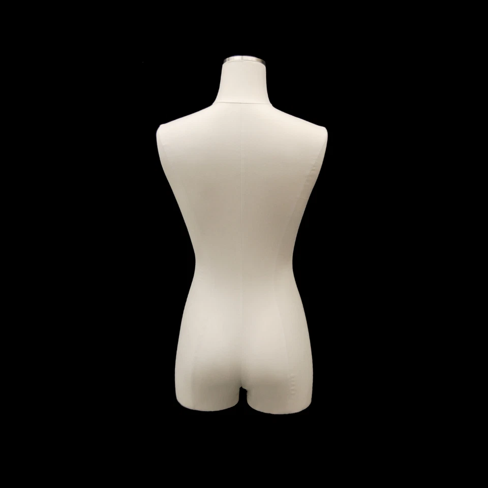 成人女式可针白色亚麻礼服形式人体模型躯干带大腿和底座 — 第 4/4 张图片