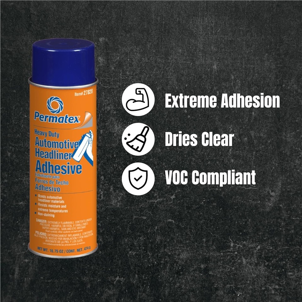 Heavy Duty Headliner Carpet Adhesive Aerosol Can Spray Sustained Glue