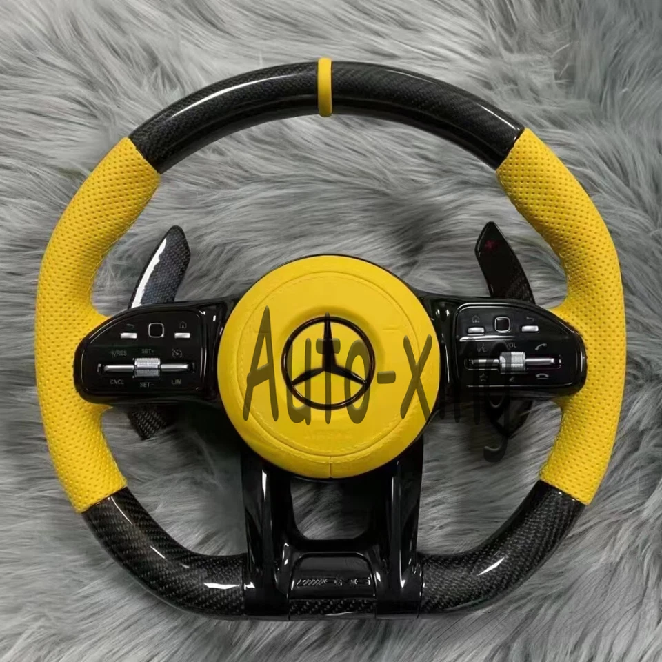 For Mercedes-Benz AMG C300 W213 G63 E Class Carbon Fiber Steering Wheel Upgrade - Image 4 of 4