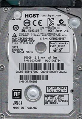 HTS545050A7E362 Hitachi 0J34245 500GB 5.4K 2.5