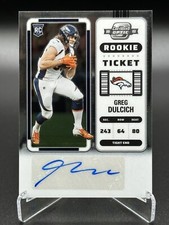 2022 Contenders Optic Greg Dulcich Rookie Ticket Auto RC