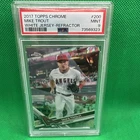 2017 Topps Chrome Mike Trout #200 Refractor White Jersey PSA 9