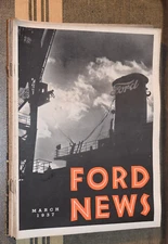 FORD NEWS March 1937 Ford Motor Company MAGAZINE Advertising