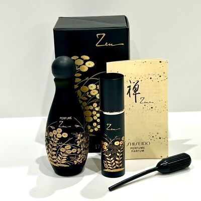 SHISEIDO ZEN 17ML PARFUM SPLASH WITH MINI REFILLABLE SPRAY BOTTLE atomizer NIB