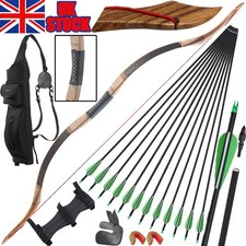 Handmade Traditional Bow Recurve Bow 53" Horsebow 30-50lbs Longbow Archery RH&LH