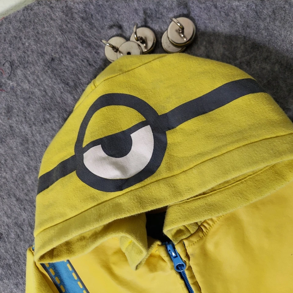 Minions Sudadera con Capucha Niños M Despicable Me Película Bolsillos con Cremallera Chaqueta Disfraz Vestir Foto 2 de 4