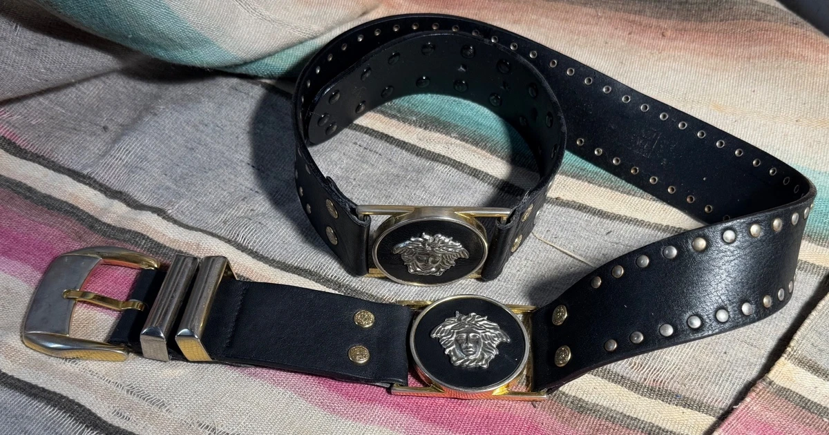 Versace Leather with Vintage Belts for Men for sale | eBay