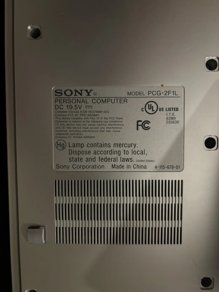 Sony Vaio PCG-2F1L All In One Pc Desktop Computer Power Up Not Working - Image 3 of 4