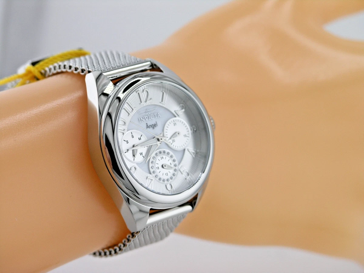 21383 Invicta Angel Velaray Crystals Stainless Steel Womens Watch 34.5mm Invicta Women Round Wristwatches for sale | eBay main image 2