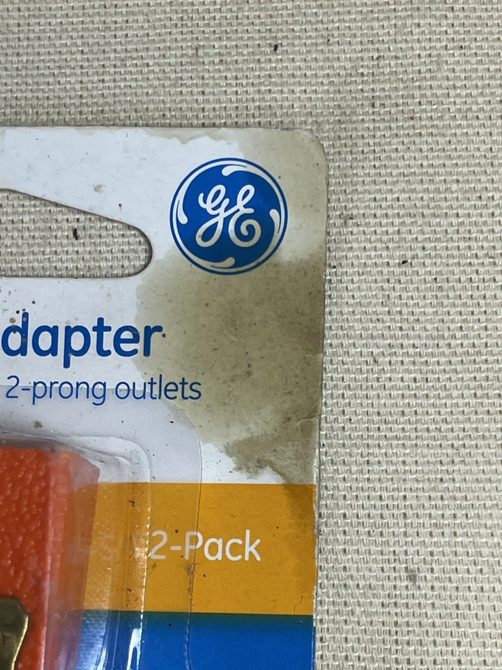 通用电气接地适配器 2 件装 + 壁式龙头 3 插座电源分配器 – 全新 #003 — 第 2/4 张图片