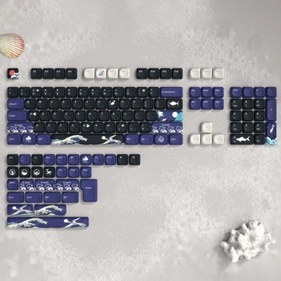 MOA Profile PBT Keycaps 134 Keys Dye-Sub Japanese Theme Cherry MX Mechanical