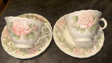 Metlox Vernon Rose Pink - lot of 2 cup and saucer - vintage!