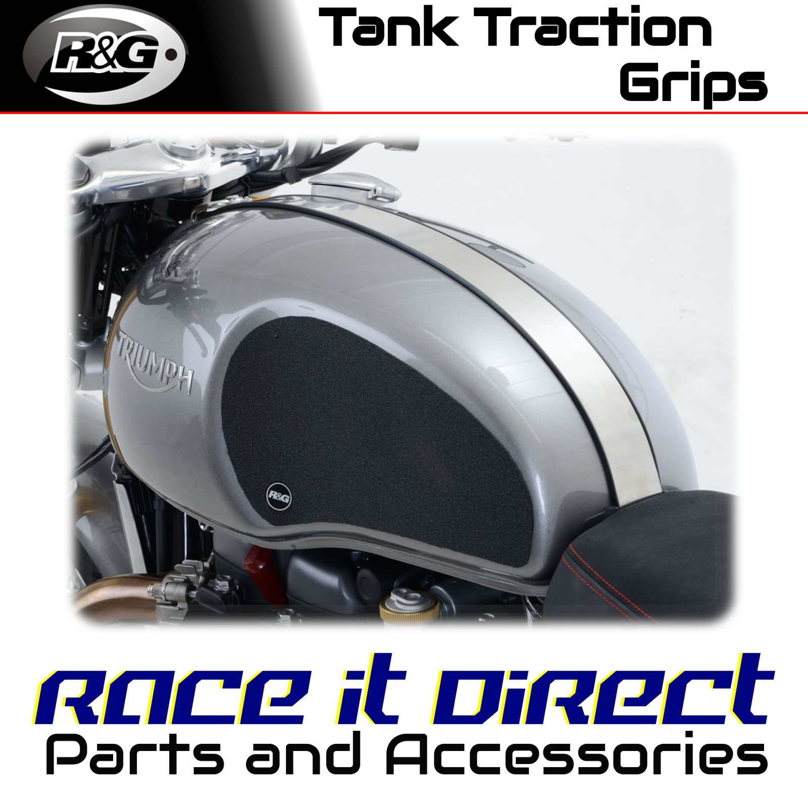 Tank Traction Grips for Triumph Thruxton 1200 2016-2018 R&G