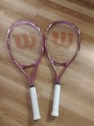 SET OF 2! Wilson Triumph Tennis Racket Hot Pink, Adult owned IN GOOD CONDITION! — photo 1
