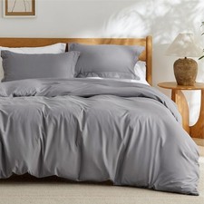 Bedsure Duvet Cover California King 104" x 98" , 00 - Grey No Comforter 