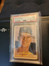 DON DRYSDALE 1957 PSA 2.5 Brooklyn Dodgers Topps #18 Baseball Card Rookie. rookie card picture