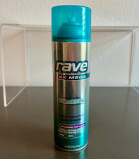 Rave 4X Mega Unscented Hairspray ClimaShield Humidity Protection Retro Glam
