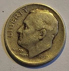 1950S Roosevelt Dime 90% Silver BU US Coin j5-1