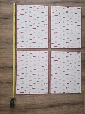 Kork Tischset rechteckig ca. 400 mm x 300 m x 4 mm - 4 Stück Top Zustand - Bild 1 von 4