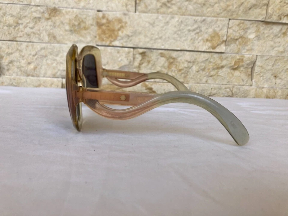 GAFAS DE SOL SAMCO VINTAGE CUADRADAS OVERSIZE AÑOS 60 HECHAS EN ITALIA ACETATO TRANSPARENTE Foto 4 de 4