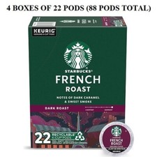 Starbucks French Roast Coffee K-Cup Pods, Dark Roast, 88 ct.