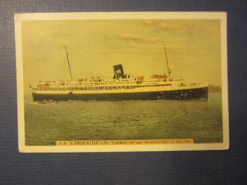CARTE POSTALE ANCIENNE VINTAGE ANNÉES 1930 - YARMOUTH - lignes de bateau à vapeur orientales - Canada - Photo 1 sur 2