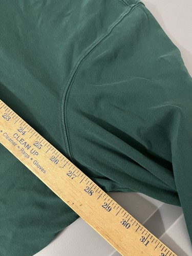 Vintage Eddie Bauer Mens Green Long Sleeve Polo Shirt Tall 3XL 100% Cotton 3XLT - Picture 5 of 5