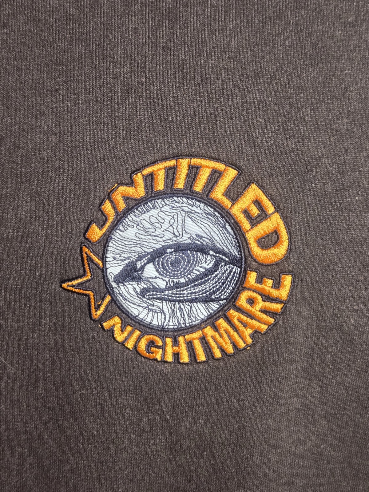Untitled Nightmare Pullover Brown Embroidered Hoo… - image 2