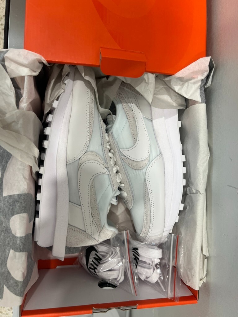 SACAI X NIKE Nike LDWaffle x Sacai Nylon Bianco BV0073 101 Taglia 4 ?NUOVE?